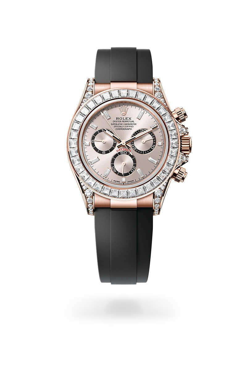 Rolex Cosmograph Daytona in 18 ct Everose gold with lugs set with diamonds, M126535TBR-0002 - Swiss Time Square