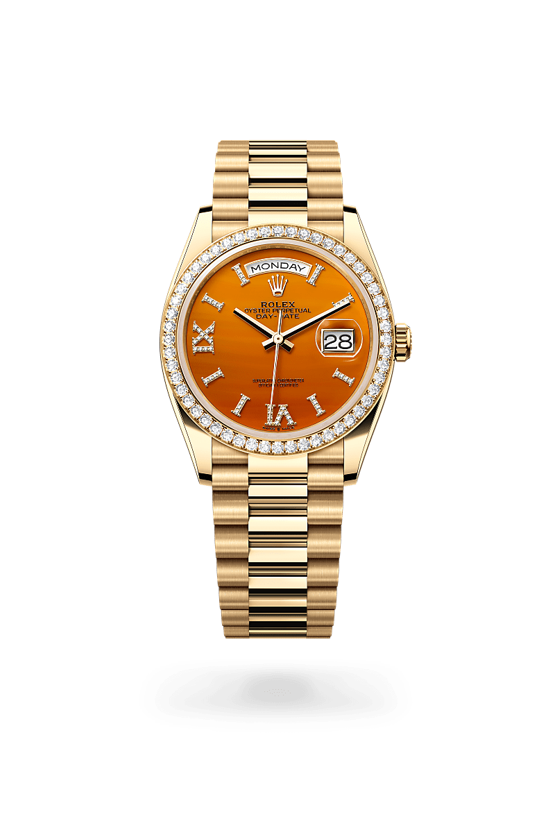 Rolex Day-Date 36 18 ct yellow gold, M128348RBR-0049 - Swiss Time Square
