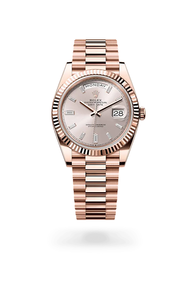 Rolex Day-Date 40 18 ct Everose gold, M228235-0004 - Swiss Time Square