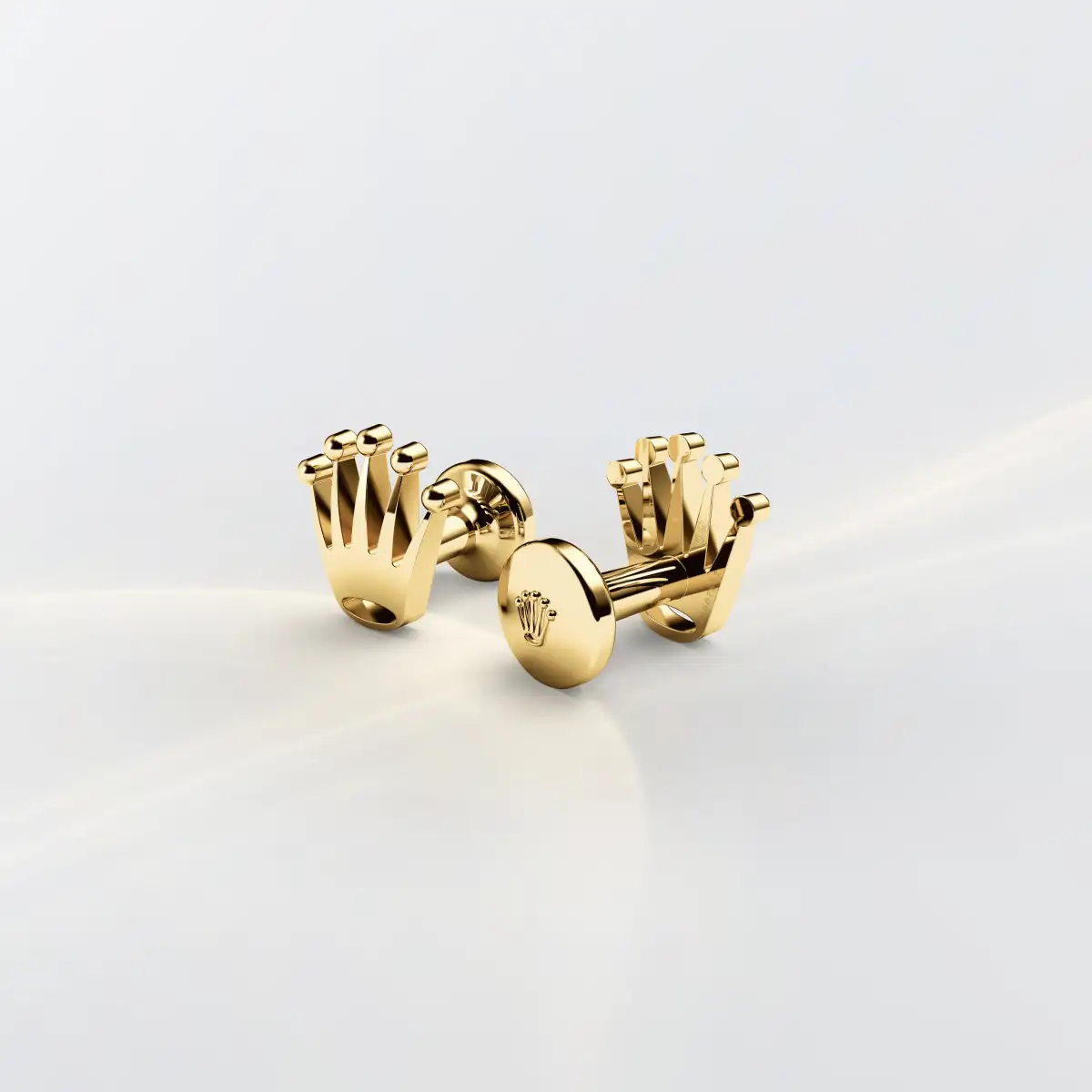 Rolex ‘Crown’ cufflinks in Yellow gold, A1018 - Swiss Time Square