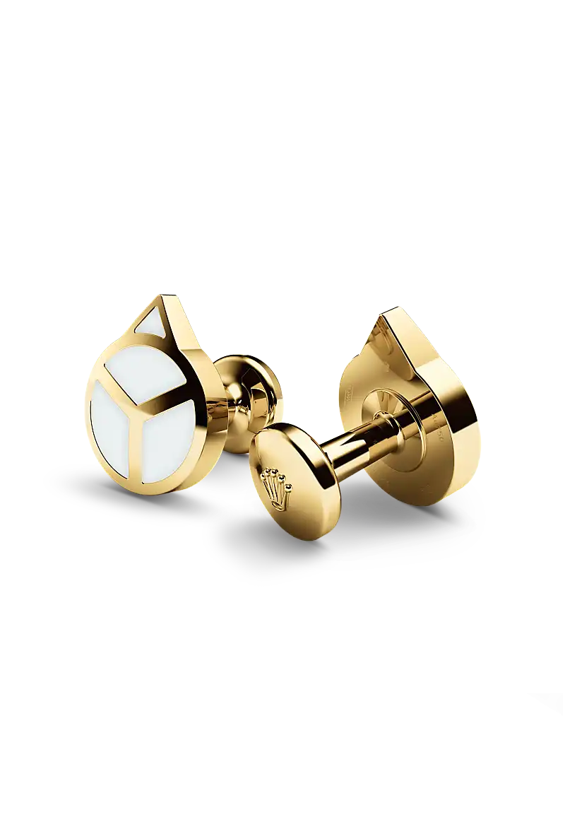 Rolex ‘Hand’ cufflinks in Yellow gold, A1028 - Swiss Time Square