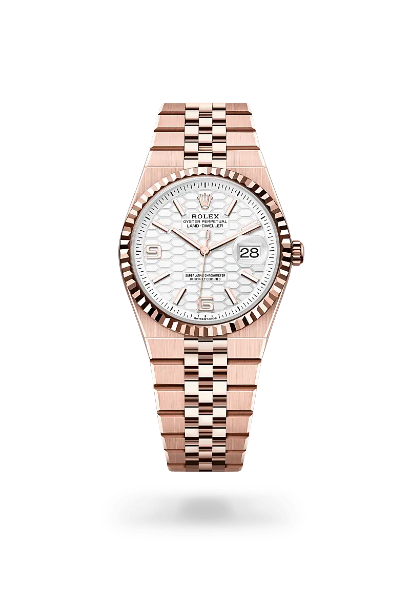Rolex Land-Dweller in 18 ct Everose gold, M127235-0001 - Swiss Time Square