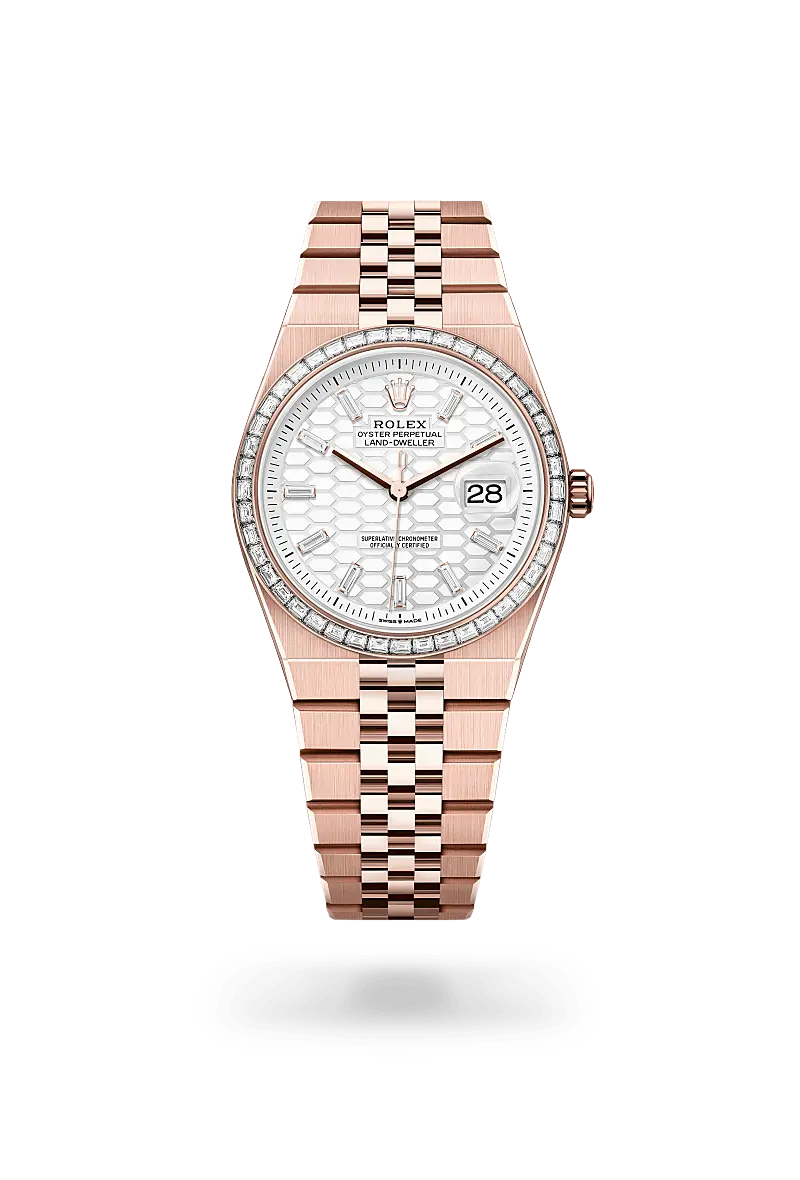 Rolex Land-Dweller in 18 ct Everose gold, M127285TBR-0002 - Swiss Time Square