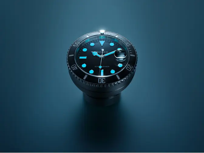 Rolex Submariner Date desk clock in Stainless steel, C909010LN-0001 - Swiss Time Square