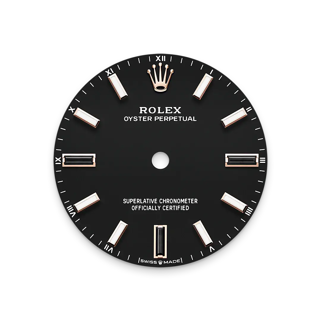 Rolex Oyster Perpetual in 18 ct Everose gold, M124205-0001 - Swiss Time Square
